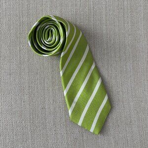Gianfranco Ferre Green Striped 100% Silk Tie
